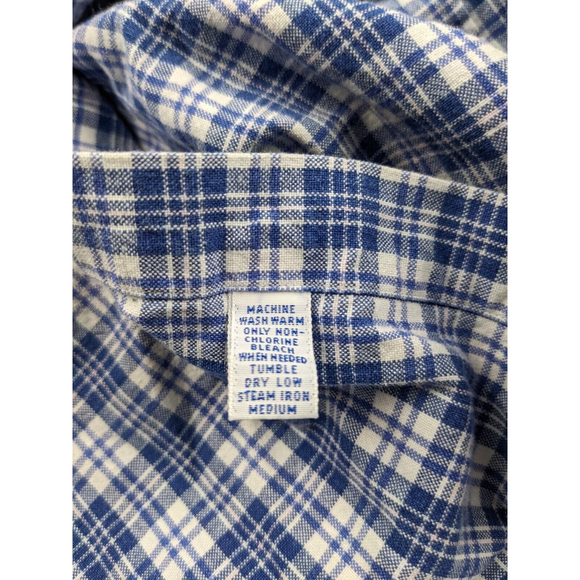 Ralph Lauren Tilden Blue Plaid Short Sleeve Button Down Mens Shirt Size Medium - Picture 4 of 7